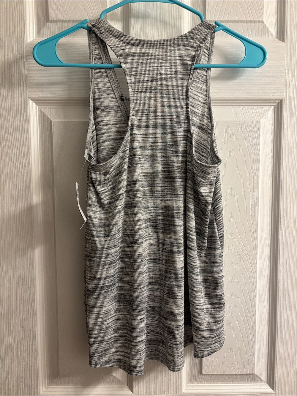 Hollister Heather Grey Lace-Up Razorback Tank Top - Picture 2 of 4